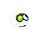Рулетка светоотражающая для собак до 8кг, 3м, трос, желтая (New Neon XS Cord, yellow)