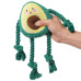 Mr.Kranch - Игрушка для собак "Авокадо" плюшевая с канатиками и пищалкой 13,5 см