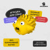 Mr.Kranch - Игрушка для собак Рыба-ёрш 12 см желтая с ароматом сливок