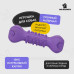 Mr.Kranch - Игрушка для собак Гантель дентальная с пищалкой 22 см фиолетовая с ароматом сливок
