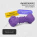 Mr.Kranch - Игрушка для собак Гантель дентальная с пищалкой 22 см фиолетовая с ароматом сливок