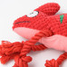 Mr.Kranch - Игрушка для собак Хамелеон плюшевая с канатиками и пищалкой 26 см красная