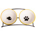 Mr.Kranch - Миски на подставке для собак и кошек двойные 2x290 мл оранжевые