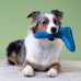 Mr.Kranch - Игрушка для собак средних и крупных пород бумеранг с пищалкой 34х28,5х6,5см, синий