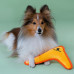 Mr.Kranch - Игрушка для собак мелких и средних пород бумеранг с пищалкой 22х19х4,5см, желтый