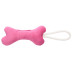 Mr.Kranch - Игрушка для собак мелких и средних пород косточка с канатом 31х9х4см, нежно-розовая