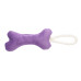 Mr.Kranch - Игрушка для собак мелких и средних пород косточка с канатом 31х9х4см, фиолетовая