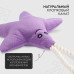 Mr.Kranch - Игрушка для собак мелких и средних пород звездочка с канатом и пищалкой 26х16х5см, фиолетовая