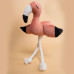 Mr.Kranch - Игрушка для собак мелких и средних пород фламинго с канатом и пищалкой 24х13,5х6см, персиковый