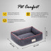Pet Comfort - Лежанка для кошек и собак миниатюрных пород, Golf Vita 01,  XS 45х55 см, серый