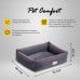 Pet Comfort - Лежанка для кошек и собак мелких пород, Golf Vita 01,  S 60х75 см, серый