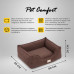 Pet Comfort - Лежанка для собак средних пород, Alpha Mirandus 19  M, 65х80 см, коричневый