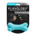 Playology - Двухслойная жевательная косточка DUAL LAYER BONE для собак средних пород с ароматом арахиса, средняя, цвет голубой