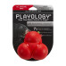 Playology - Жевательный тройной мяч SQUEAKY BOUNCE BALL для собак средних и крупных пород с пищалкой и с ароматом говядины, цвет красный