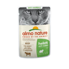 Almo Nature - Паучи для кошек с говядиной для вывода шерсти, 30штx70гр