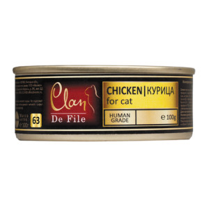 CLAN De File - Консервы для кошек, курица в желе с эхинацеей и оливковым маслом