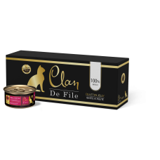 CLAN De File - Консервы для котят, телятина в желе с эхинацеей и оливковым маслом, упаковка 16шт x 100г