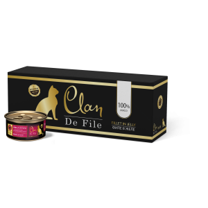 CLAN De File - Консервы для котят, телятина в желе с эхинацеей и оливковым маслом, упаковка 16шт x 100г
