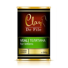 CLAN De File - Консервы для котят, телятина в желе с эхинацеей и оливковым маслом
