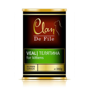 CLAN De File - Консервы для котят, телятина в желе с эхинацеей и оливковым маслом
