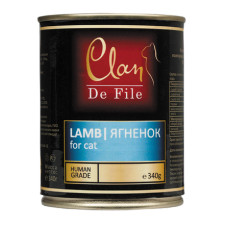 CLAN De File - Консервы для кошек, ягненок в желе с таурином и оливковым маслом