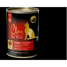 CLAN De File - Консервы для кошек, индейка в желе с эхинацеей и оливковым маслом