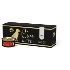 CLAN De File - Консервы для собак, индейка в желе с экстрактом юкки и рыбьим жиром, упаковка 16шт x 100г
