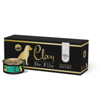 CLAN De File - Консервы для собак, кролик в желе с экстрактом юкки и льняным маслом, упаковка 16шт x 100г