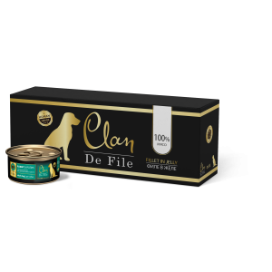 CLAN De File - Консервы для собак, кролик в желе с экстрактом юкки и льняным маслом, упаковка 16шт x 100г
