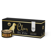 CLAN De File - Консервы для собак, утка в желе с экстрактом юкки и пивными дрожжами, упаковка 16шт x 100г