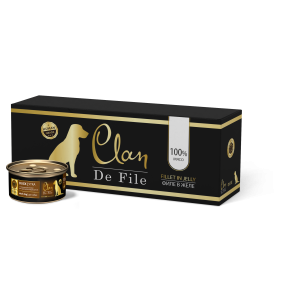 CLAN De File - Консервы для собак, утка в желе с экстрактом юкки и пивными дрожжами, упаковка 16шт x 100г