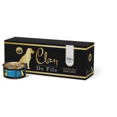 CLAN De File - Консервы для собак, гусь в желе с экстрактом юкки и льняным маслом, упаковка 16шт x 100г