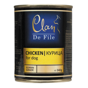 CLAN De File - Консервы для собак, курица в желе с экстрактом юкки и пивными дрожжами