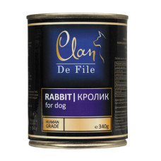 CLAN De File - Консервы для собак, кролик в желе с экстрактом юкки и льняным маслом