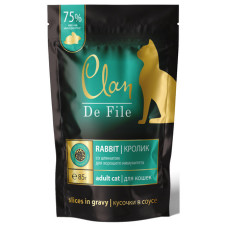 CLAN De File - Паучи для кошек, кролик со шпинатом в соусе
