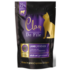 CLAN De File - Паучи для кошек, ягненок с семенами чиа в соусе