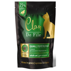 CLAN De File - Паучи для кошек, перепелка с тыквой в соусе
