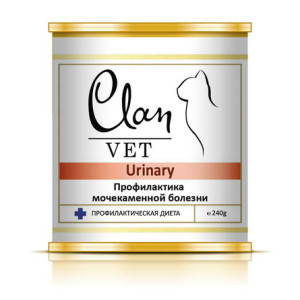 CLAN VET - Консервы для кошек, профилактика МКБ (URINARY)