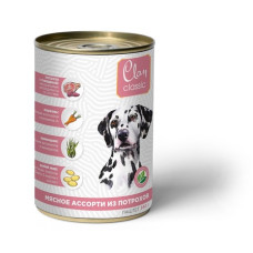 Clan CLASSIC - Паштет для собак, мясное ассорти с потрошками, морковью и ламинарией