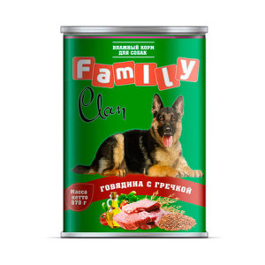 CLAN FAMILY - Консервы для собак, говядина с гречкой