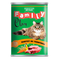 CLAN FAMILY - Паштет для кошек, телятина