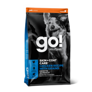GO! - Корм для щенков и собак, с цельной курицей, фруктами и овощами (SKIN + COAT CARE)