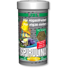 JBL Spirulina - Осн. корм премиум для растительноядн. акв. рыб, хлопья, 250 мл (40 г)