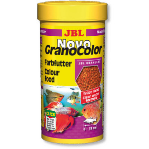 JBL NovoGranoColor - Осн. корм для яркой окраски акв. рыб, гранулы, 250 мл (118 г)