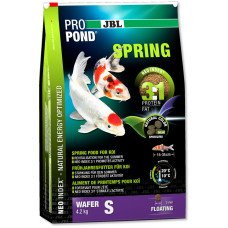 JBL ProPond Spring S - Осн весенний корм для кои 15-35 см, плавающ чипсы 3 мм, 4,2 кг/12л