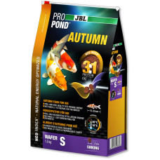 JBL ProPond Autumn S - Осн осенний корм для кои 15-35 см, тонущие чипсы 3 мм, 1,5 кг/3 л
