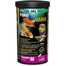 JBL ProPond Vario M - Осн корм для прудов рыб 10-35 см, плав смесь 5-20 мм, 0,13 кг/1 л