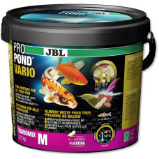 JBL ProPond Vario M - Осн корм для прудов рыб 10-35 см, плав смесь 5-20 мм, 0,72 кг/5,5 л