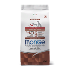 Monge - Корм для щенков мелких пород, ягненок с рисом и картофелем (puppy&junior speciality mini)