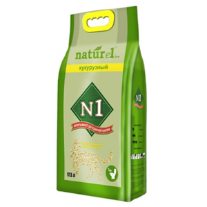N1 - Комкующийся наполнитель Naturel Кукурузный 17,5л